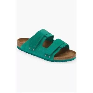 BIRKENSTOCK Uji Slide Sandal Digital Green Genuine‎ Leather Men